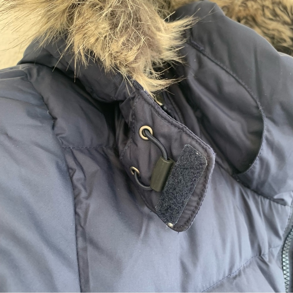 Marmot Women's Montreal Blue Down Puffer Coat Parka with Faux Fur Trim - Picture 6 of 14